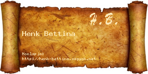 Henk Bettina névjegykártya